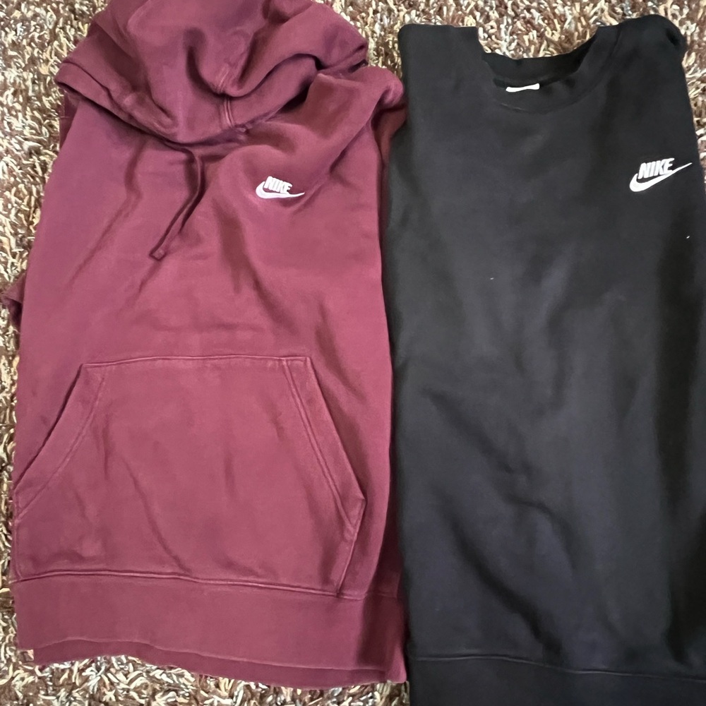 Nike Maroon and Black Sweatshirts